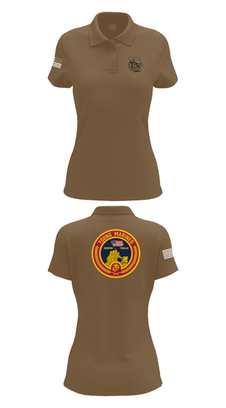 Womens Short Sleeve Performance Polo, Rogue Valley, Marines, Teamtime, Team time, sublimation, custom sports apparel, team uniforms, spirit wear, spiritwear, sports uniforms, custom shirts, team store, custom team store, fundraiser sports, apparel fundraiser