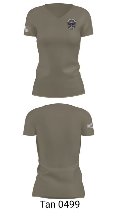 527th MP CO 93660019 Women's Short Sleeve V-neck Shirt - 68