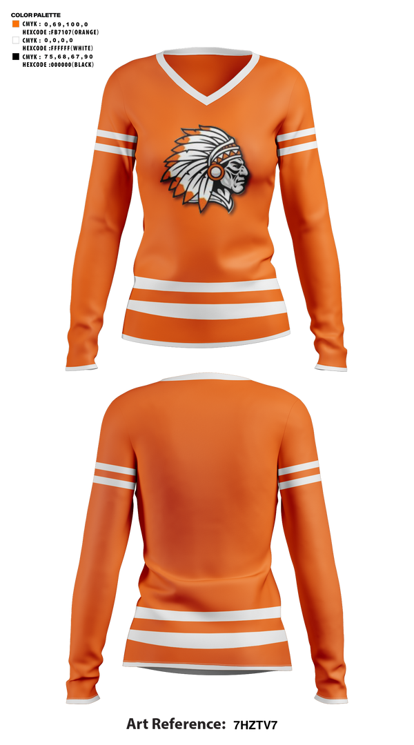 Womens Long Sleeve Vneck Shirt, RRMS Cheer, Cheer, Teamtime, Team time, sublimation, custom sports apparel, team uniforms, spirit wear, spiritwear, sports uniforms, custom shirts, team store, custom team store, fundraiser sports, apparel fundraiser