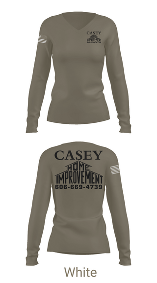 Womens Long Sleeve Vneck Shirt 1, Casey home improvement, , Teamtime, Team time, sublimation, custom sports apparel, team uniforms, spirit wear, spiritwear, sports uniforms, custom shirts, team store, custom team store, fundraiser sports, apparel fundraiser