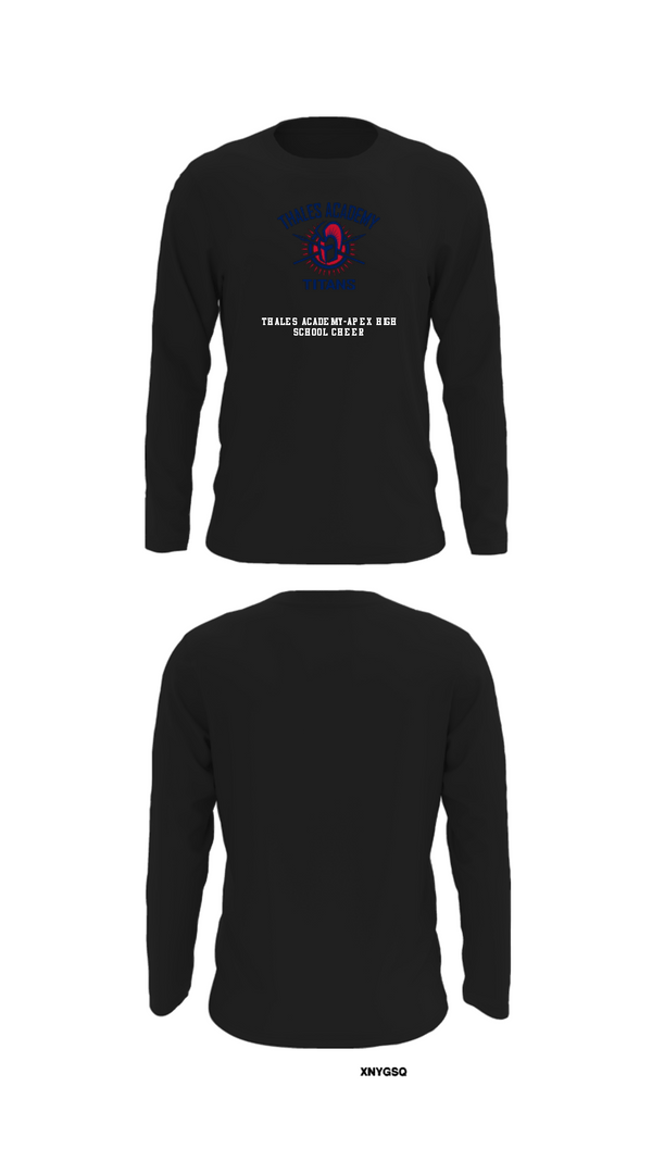 Long Sleeve Performance Shirt, Thales Academy-Apex High School Cheer, Cheer, Teamtime, Team time, sublimation, custom sports apparel, team uniforms, spirit wear, spiritwear, sports uniforms, custom shirts, team store, custom team store, fundraiser sports, apparel fundraiser