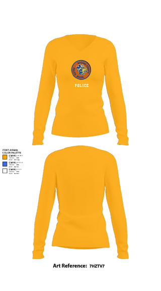 Women's Long Sleeve Vneck Shirt, Nassau County Emergency Ambulance Bureau, Police, Teamtime, Team time, sublimation, custom sports apparel, team uniforms, spirit wear, spiritwear, sports uniforms, custom shirts, team store, custom team store, fundraiser sports, apparel fundraiser