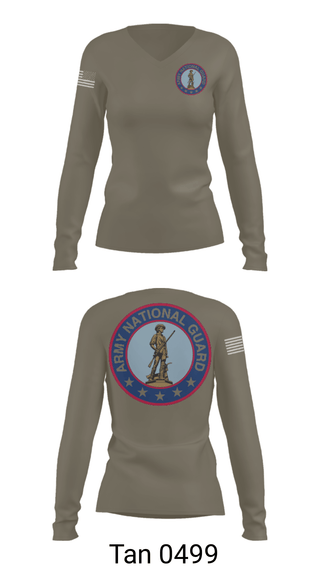 Women's Long Sleeve Vneck Shirt, Ben, National Guard, Teamtime, Team time, sublimation, custom sports apparel, team uniforms, spirit wear, spiritwear, sports uniforms, custom shirts, team store, custom team store, fundraiser sports, apparel fundraiser