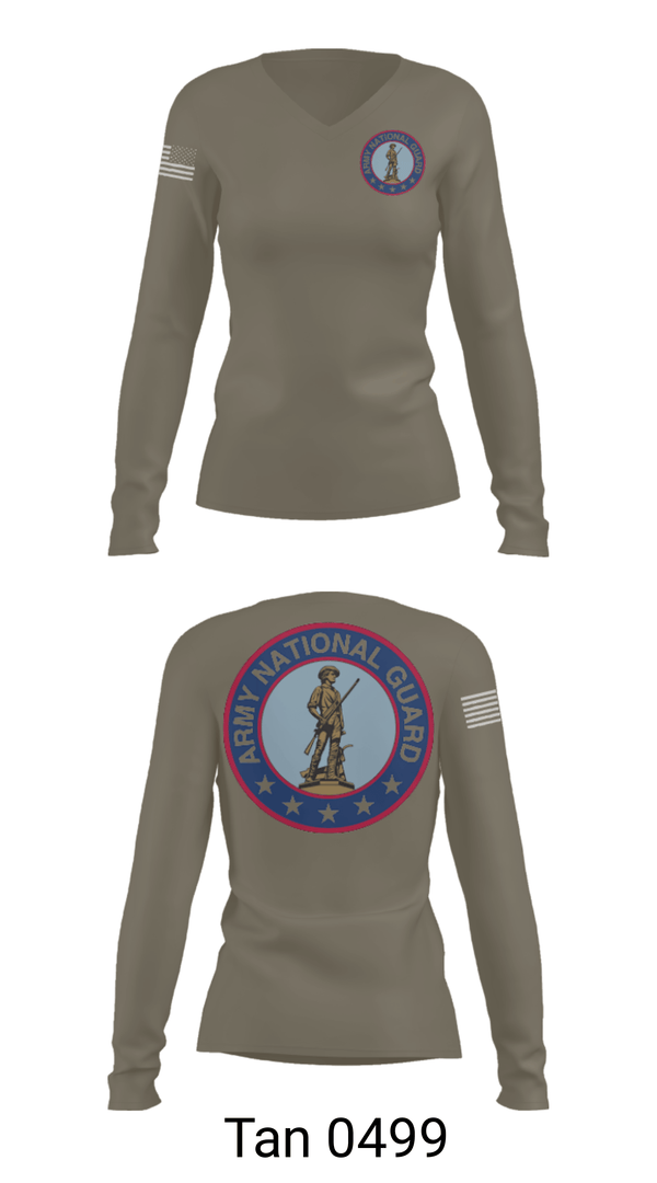 Women's Long Sleeve Vneck Shirt, Ben, National Guard, Teamtime, Team time, sublimation, custom sports apparel, team uniforms, spirit wear, spiritwear, sports uniforms, custom shirts, team store, custom team store, fundraiser sports, apparel fundraiser