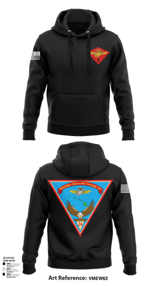 Hoodie, Marine Air Group 24, Marines, Teamtime, Team time, sublimation, custom sports apparel, team uniforms, spirit wear, spiritwear, sports uniforms, custom shirts, team store, custom team store, fundraiser sports, apparel fundraiser