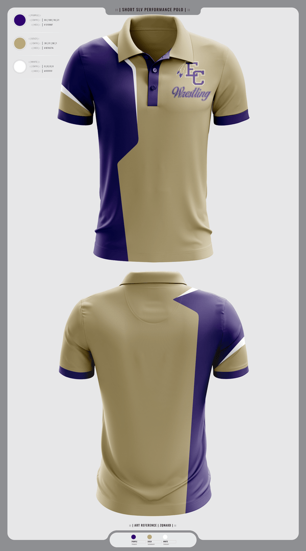 Short Sleeve Performance Polo, East Coweta High School Wrestling, Wrestling, Teamtime, Team time, sublimation, custom sports apparel, team uniforms, spirit wear, spiritwear, sports uniforms, custom shirts, team store, custom team store, fundraiser sports, apparel fundraiser