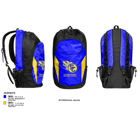 Gear Bag, St Charles Catholic High School Football, Football, Teamtime, Team time, sublimation, custom sports apparel, team uniforms, spirit wear, spiritwear, sports uniforms, custom shirts, team store, custom team store, fundraiser sports, apparel fundraiser