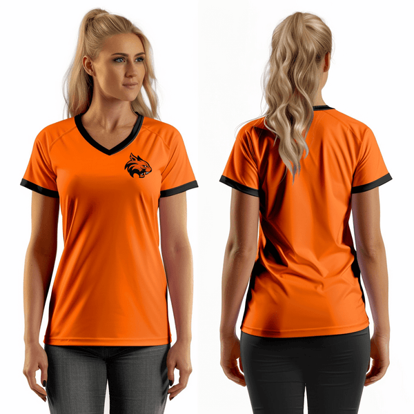 Women's Short Sleeve Vneck Shirt, Greeley Central High School Volleyball, Women's Volleyball, Teamtime, Team time, sublimation, custom sports apparel, team uniforms, spirit wear, spiritwear, sports uniforms, custom shirts, team store, custom team store, fundraiser sports, apparel fundraiser