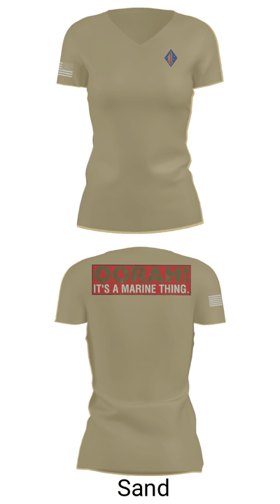 1st Marine Regiment 32808075 Women's Short Sleeve V-neck Shirt - 60