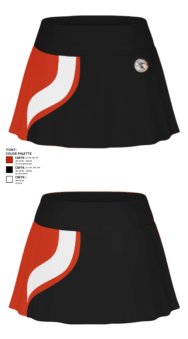 Skort, Davie High School, Tennis, Teamtime, Team time, sublimation, custom sports apparel, team uniforms, spirit wear, spiritwear, sports uniforms, custom shirts, team store, custom team store, fundraiser sports, apparel fundraiser