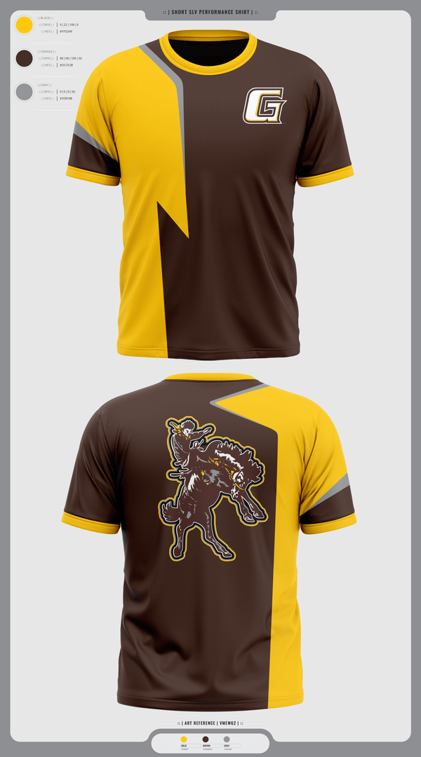 Short Sleeve Performance Shirt, Garden City Broncbusters, Golf, Teamtime, Team time, sublimation, custom sports apparel, team uniforms, spirit wear, spiritwear, sports uniforms, custom shirts, team store, custom team store, fundraiser sports, apparel fundraiser