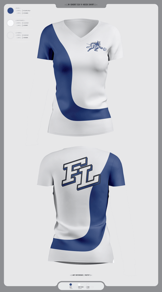Womens Short Sleeve Vneck Shirt, Fort Lupton, Women's Volleyball, Teamtime, Team time, sublimation, custom sports apparel, team uniforms, spirit wear, spiritwear, sports uniforms, custom shirts, team store, custom team store, fundraiser sports, apparel fundraiser