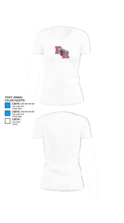 Bridgewater-Raynham Regional High School Volleyball 53115621 Women's Short Sleeve V-neck Shirt - 18