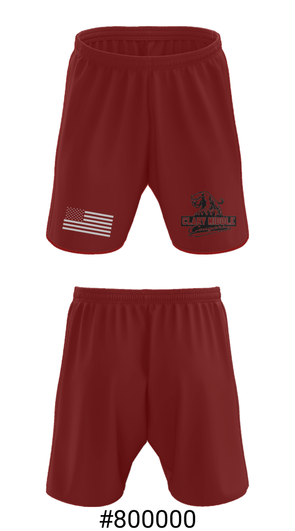 Athletic Shorts With Pockets, Clary Middle School Lacrosse, Men's Lacrosse, Teamtime, Team time, sublimation, custom sports apparel, team uniforms, spirit wear, spiritwear, sports uniforms, custom shirts, team store, custom team store, fundraiser sports, apparel fundraiser