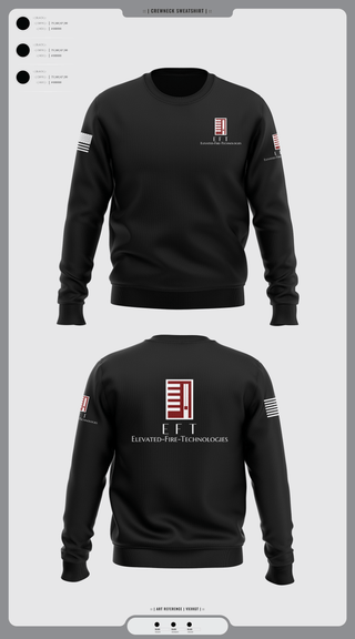 Crew Neck Sweatshirt, Elevated Fire Technologies Inc, Fire Department, Teamtime, Team time, sublimation, custom sports apparel, team uniforms, spirit wear, spiritwear, sports uniforms, custom shirts, team store, custom team store, fundraiser sports, apparel fundraiser
