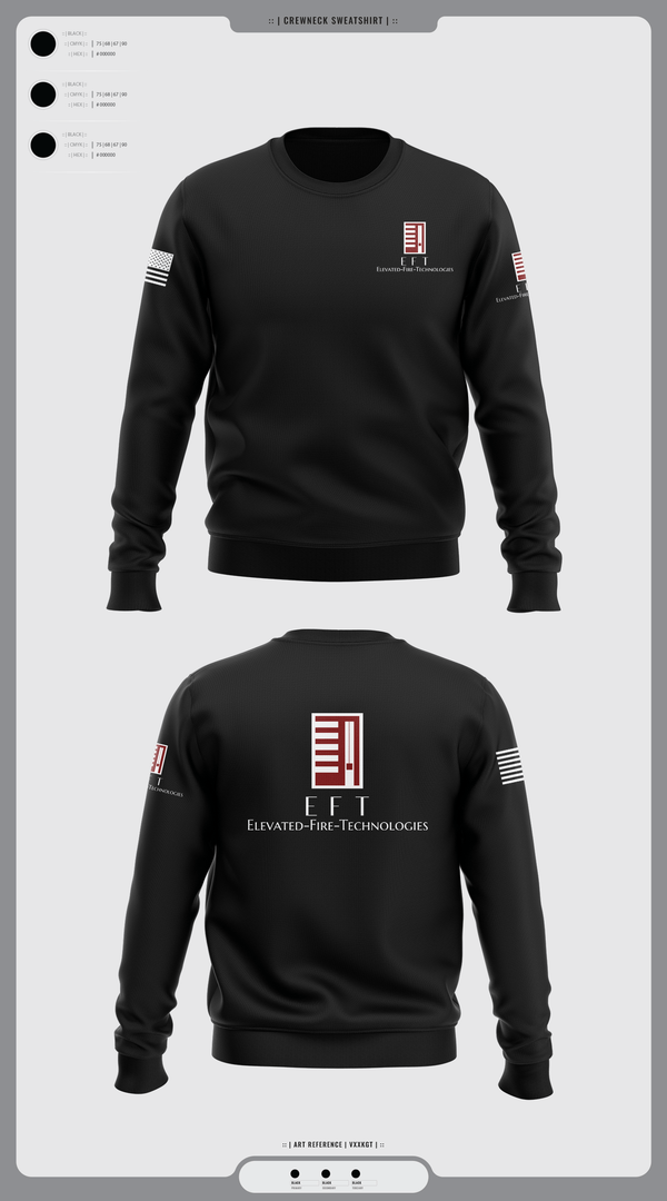Crew Neck Sweatshirt, Elevated Fire Technologies Inc, Fire Department, Teamtime, Team time, sublimation, custom sports apparel, team uniforms, spirit wear, spiritwear, sports uniforms, custom shirts, team store, custom team store, fundraiser sports, apparel fundraiser