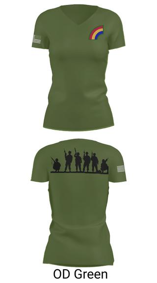 Womens Short Sleeve Vneck Shirt, 42ND Infantry Division, Army, Teamtime, Team time, sublimation, custom sports apparel, team uniforms, spirit wear, spiritwear, sports uniforms, custom shirts, team store, custom team store, fundraiser sports, apparel fundraiser
