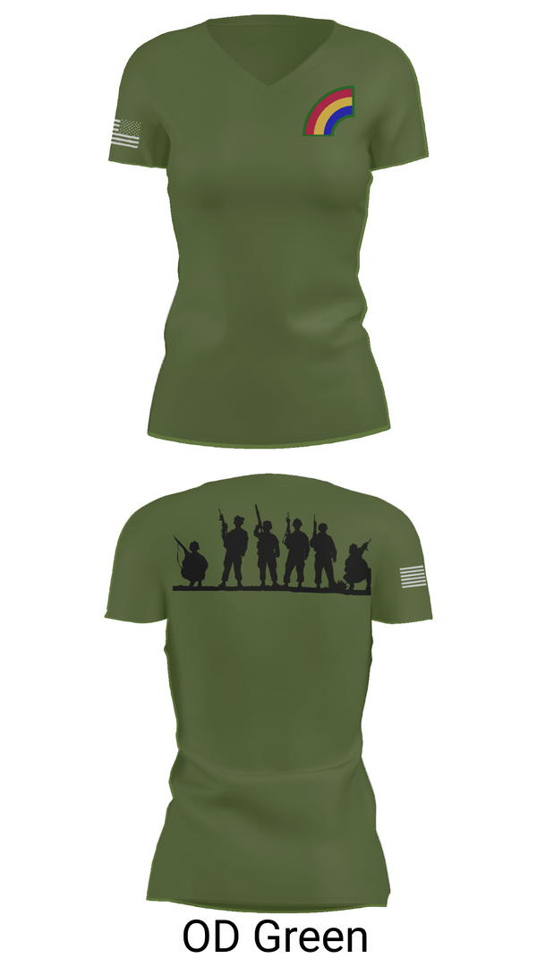Womens Short Sleeve Vneck Shirt, 42ND Infantry Division, Army, Teamtime, Team time, sublimation, custom sports apparel, team uniforms, spirit wear, spiritwear, sports uniforms, custom shirts, team store, custom team store, fundraiser sports, apparel fundraiser
