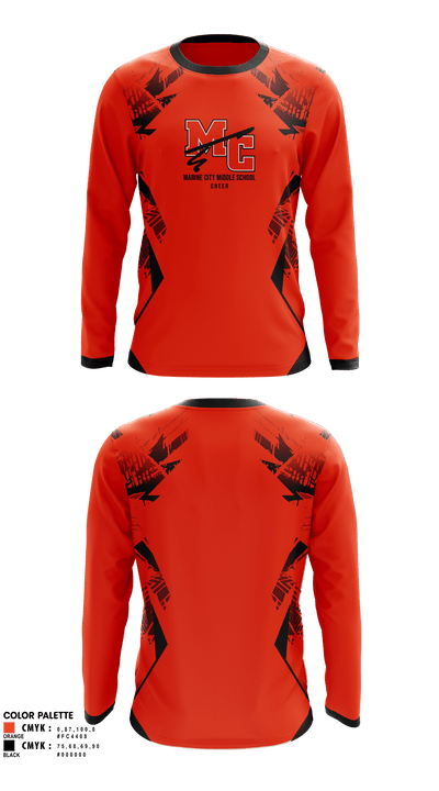 Marine City Middle School Cheer 35869165 Long Sleeve Performance Shirt - 1