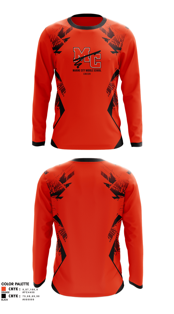 Long Sleeve Performance Shirt, Marine City Middle School Cheer, Cheer, Teamtime, Team time, sublimation, custom sports apparel, team uniforms, spirit wear, spiritwear, sports uniforms, custom shirts, team store, custom team store, fundraiser sports, apparel fundraiser