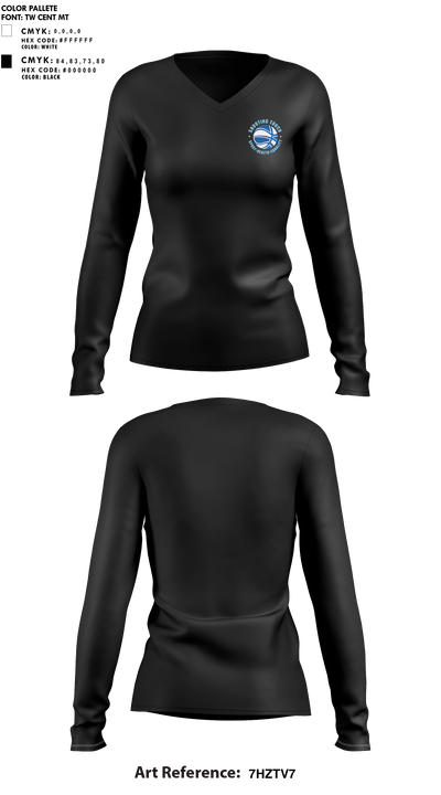 Shooting Touch Boston Basketball 6416365 Women's Long Sleeve V-neck Shirt -1 15