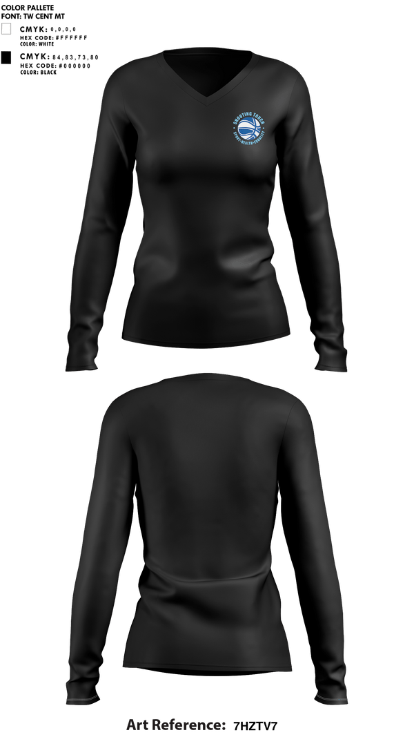 Womens Long Sleeve Vneck Shirt 1, Shooting Touch Boston Basketball, Women's Basketball, Teamtime, Team time, sublimation, custom sports apparel, team uniforms, spirit wear, spiritwear, sports uniforms, custom shirts, team store, custom team store, fundraiser sports, apparel fundraiser