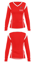 North Florida Christian High School Track 1857309 Women's Long Sleeve V-neck Shirt - 33