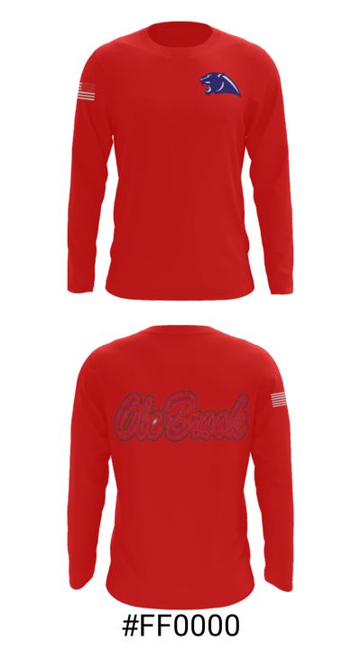 Brookhaven High School Track 8766995 Long Sleeve Performance Shirt - 18