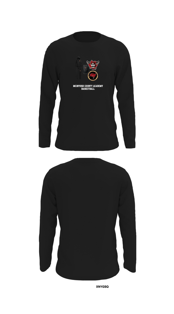 Long Sleeve Performance Shirt, McIntosh County Academy Basketball, Women's Basketball, Teamtime, Team time, sublimation, custom sports apparel, team uniforms, spirit wear, spiritwear, sports uniforms, custom shirts, team store, custom team store, fundraiser sports, apparel fundraiser