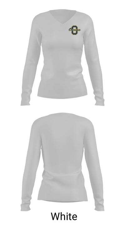 Owosso High School Golf 60974288 Women's Long Sleeve V-neck Shirt - 16