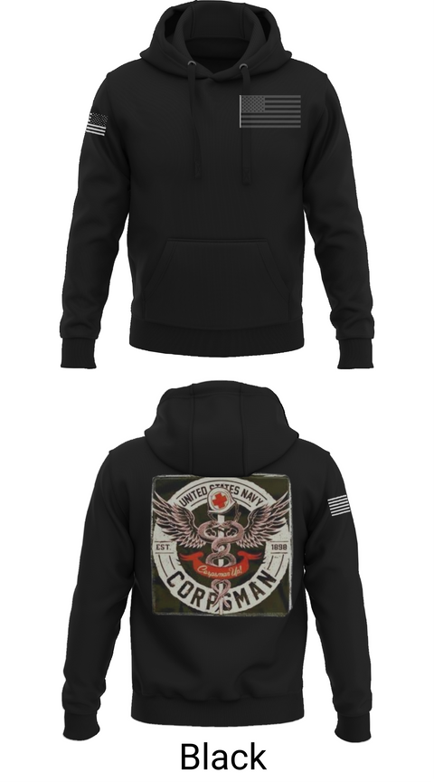 Hoodie, Hospital Corpsman, , Teamtime, Team time, sublimation, custom sports apparel, team uniforms, spirit wear, spiritwear, sports uniforms, custom shirts, team store, custom team store, fundraiser sports, apparel fundraiser