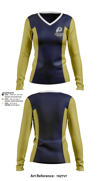 Women's Long Sleeve Vneck Shirt, Foxboro Youth Football And Cheerleading, Football, Teamtime, Team time, sublimation, custom sports apparel, team uniforms, spirit wear, spiritwear, sports uniforms, custom shirts, team store, custom team store, fundraiser sports, apparel fundraiser