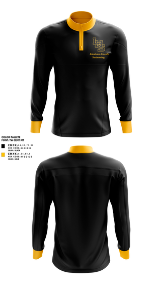 Quarter Zip Jacket, Abraham Lincoln High School Swimming, Swimming, Teamtime, Team time, sublimation, custom sports apparel, team uniforms, spirit wear, spiritwear, sports uniforms, custom shirts, team store, custom team store, fundraiser sports, apparel fundraiser