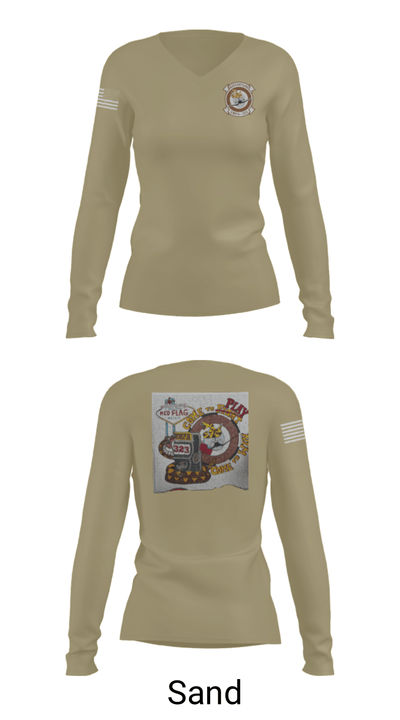 VMFA-323 24785864 Women's Long Sleeve V-neck Shirt - 54