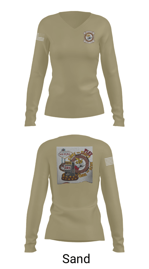 Women's Long Sleeve Vneck Shirt, VMFA-323, Marines, Teamtime, Team time, sublimation, custom sports apparel, team uniforms, spirit wear, spiritwear, sports uniforms, custom shirts, team store, custom team store, fundraiser sports, apparel fundraiser