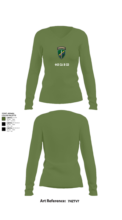443 CA B Co 51054164 Women's Long Sleeve V-neck Shirt - 42