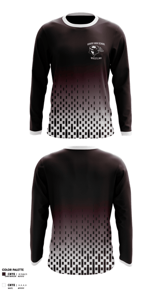 Long Sleeve Rash Guard Shirt, Gentry High School Wrestling, Wrestling, Teamtime, Team time, sublimation, custom sports apparel, team uniforms, spirit wear, spiritwear, sports uniforms, custom shirts, team store, custom team store, fundraiser sports, apparel fundraiser