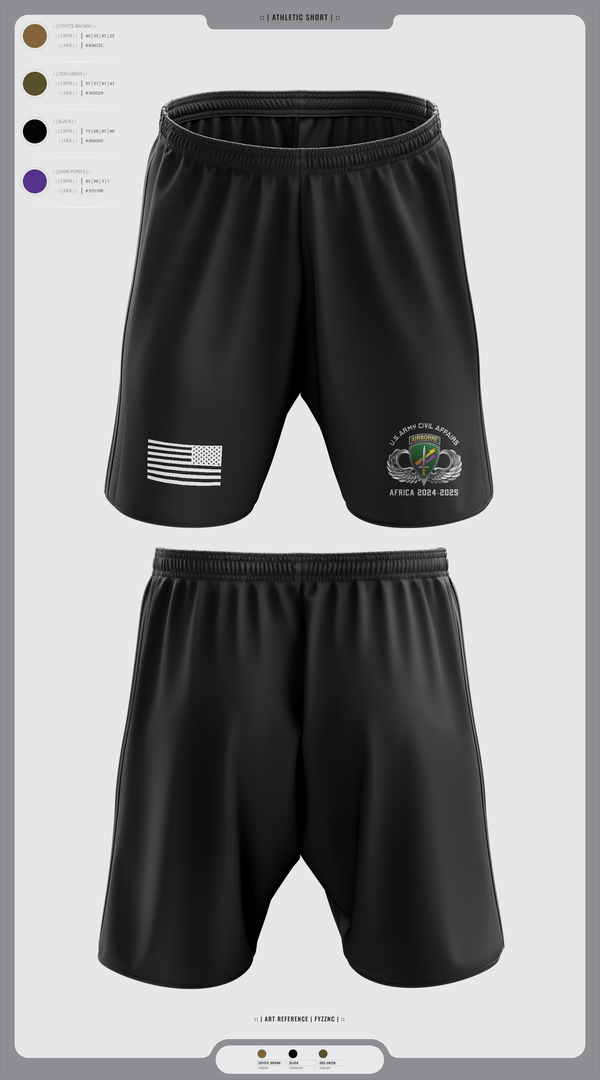Athletic Shorts With Pockets, 478th CA BN (A), Army, Teamtime, Team time, sublimation, custom sports apparel, team uniforms, spirit wear, spiritwear, sports uniforms, custom shirts, team store, custom team store, fundraiser sports, apparel fundraiser