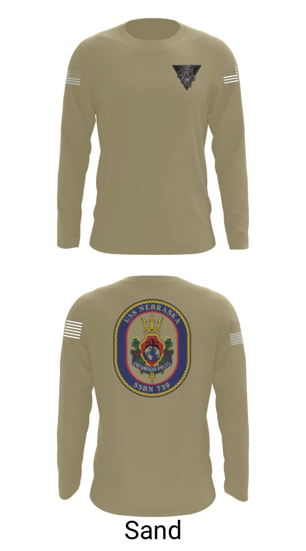Long Sleeve Performance Shirt, USS Nebraska, Navy, Teamtime, Team time, sublimation, custom sports apparel, team uniforms, spirit wear, spiritwear, sports uniforms, custom shirts, team store, custom team store, fundraiser sports, apparel fundraiser