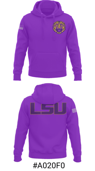 Hoodie, Louisiana State University, Spirit Store, Teamtime, Team time, sublimation, custom sports apparel, team uniforms, spirit wear, spiritwear, sports uniforms, custom shirts, team store, custom team store, fundraiser sports, apparel fundraiser