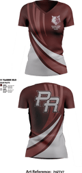 Prairie Ridge High School Dance 12250587 Women's Short Sleeve V-neck Shirt - 1