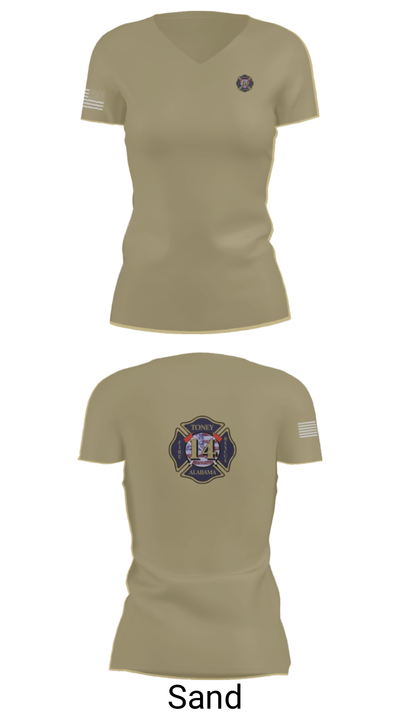 Tony Volunteer Fire Department 50569344 Women's Short Sleeve V-neck Shirt - 88