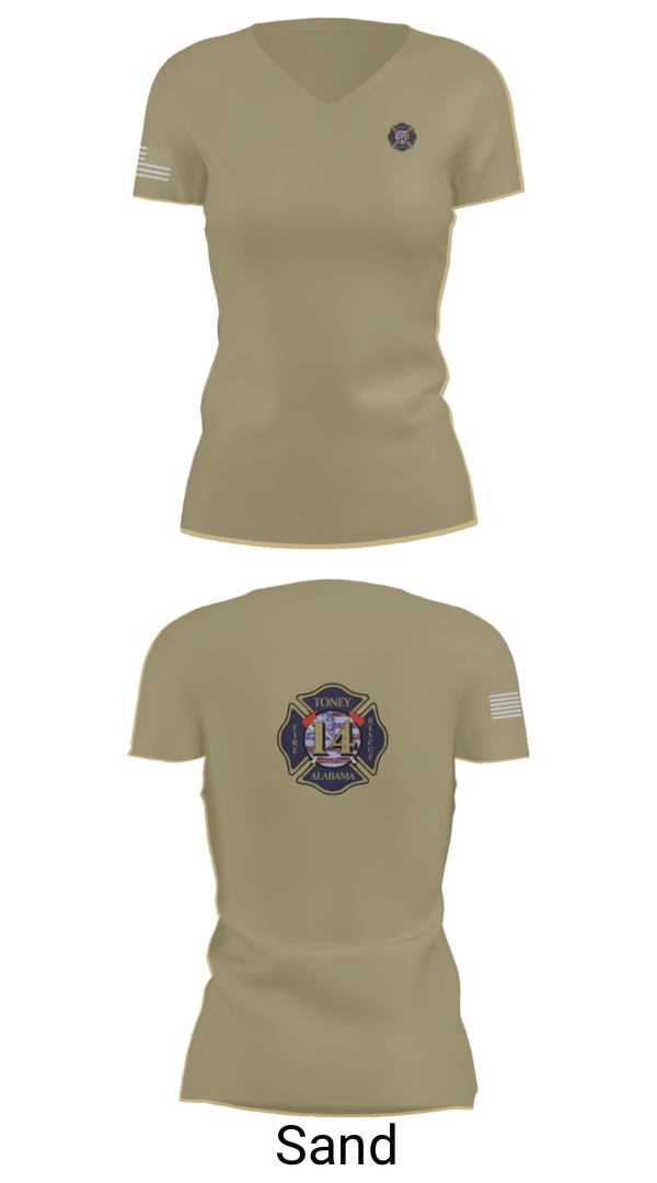 Women's Short Sleeve Vneck Shirt, Tony Volunteer Fire Department, Fire Department, Teamtime, Team time, sublimation, custom sports apparel, team uniforms, spirit wear, spiritwear, sports uniforms, custom shirts, team store, custom team store, fundraiser sports, apparel fundraiser