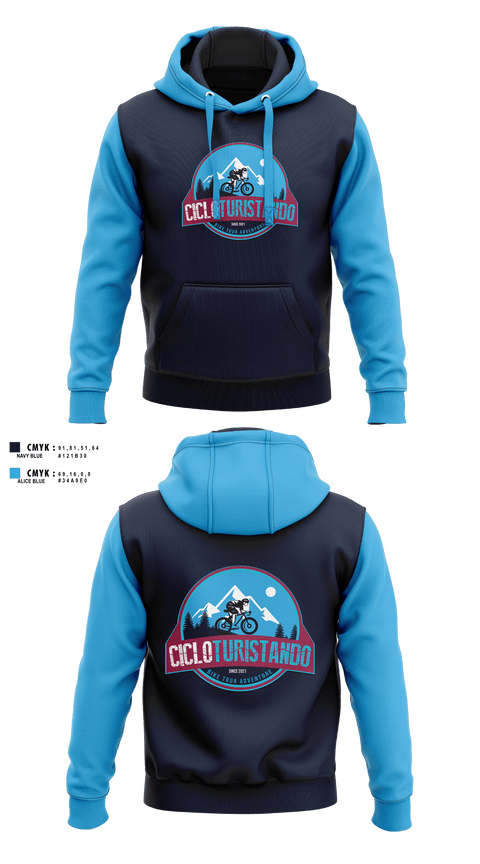 Hoodie, Cicloturistando, Cross Country, Teamtime, Team time, sublimation, custom sports apparel, team uniforms, spirit wear, spiritwear, sports uniforms, custom shirts, team store, custom team store, fundraiser sports, apparel fundraiser