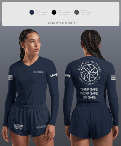 undefined Women's Long Sleeve V-neck Shirt - 1