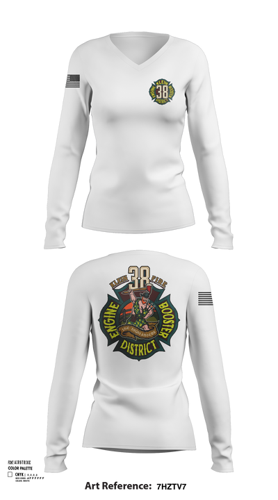 Klein Fire 38 11019570 Women's Long Sleeve V-neck Shirt - 156