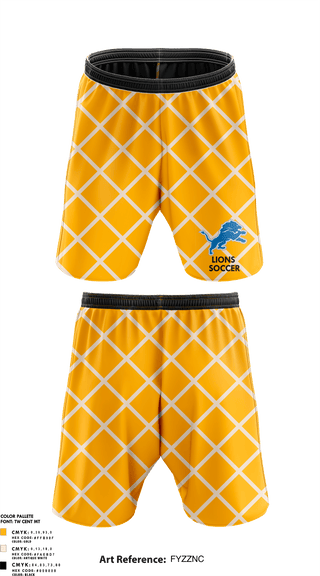 Athletic Shorts With Pockets, Lions, Men's Soccer, Teamtime, Team time, sublimation, custom sports apparel, team uniforms, spirit wear, spiritwear, sports uniforms, custom shirts, team store, custom team store, fundraiser sports, apparel fundraiser