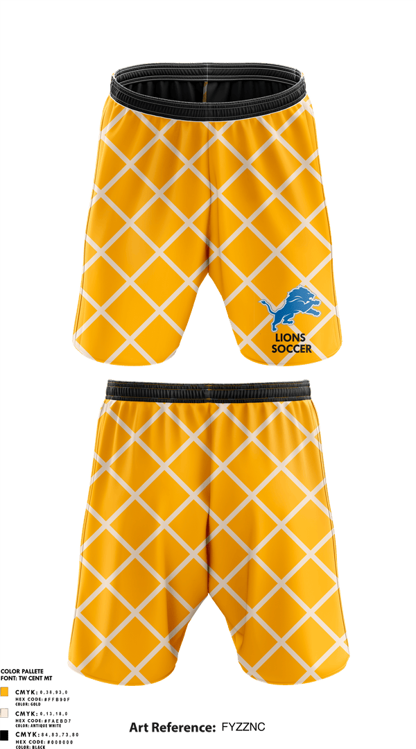Athletic Shorts With Pockets, Lions, Men's Soccer, Teamtime, Team time, sublimation, custom sports apparel, team uniforms, spirit wear, spiritwear, sports uniforms, custom shirts, team store, custom team store, fundraiser sports, apparel fundraiser