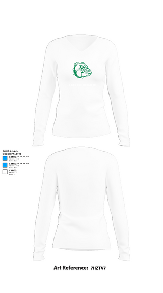 Womens Long Sleeve Vneck Shirt, Boling High School Cheer, Cheer, Teamtime, Team time, sublimation, custom sports apparel, team uniforms, spirit wear, spiritwear, sports uniforms, custom shirts, team store, custom team store, fundraiser sports, apparel fundraiser