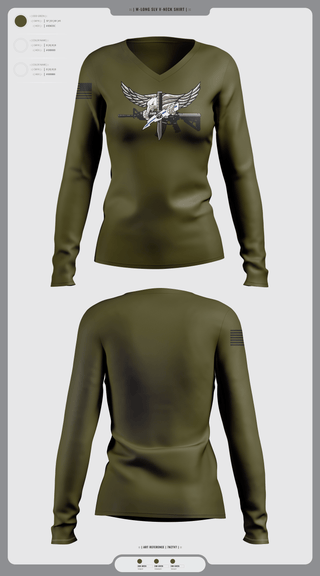Womens Long Sleeve Vneck Shirt, San Antonio SRT, Police, Teamtime, Team time, sublimation, custom sports apparel, team uniforms, spirit wear, spiritwear, sports uniforms, custom shirts, team store, custom team store, fundraiser sports, apparel fundraiser